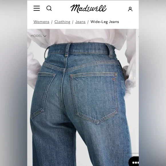 NWT Madewell vintage wide leg jeans size 30 - Picture 5 of 7